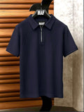 Drip Zipper Polo - NVY-Blue