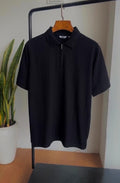 Drip Zipper Polo - PZ - BLK
