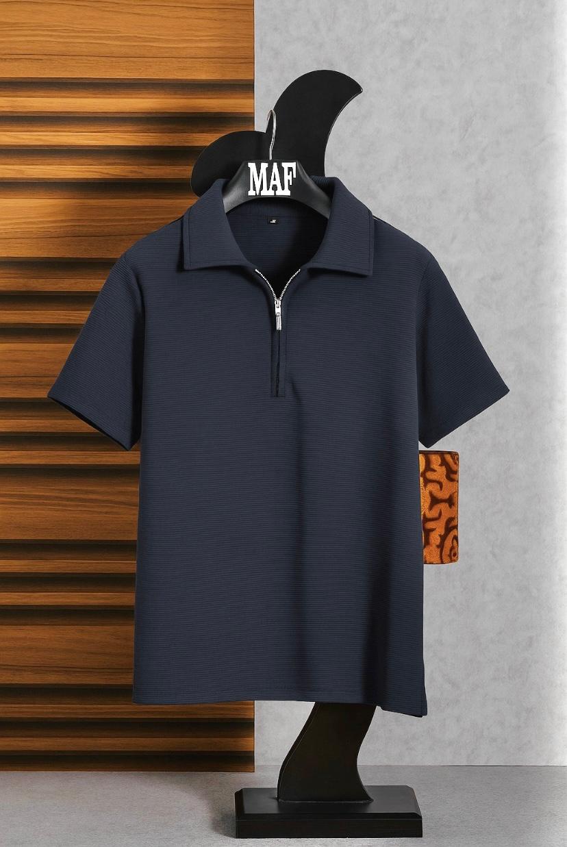 Drip Zipper Polo - PZ - Grey