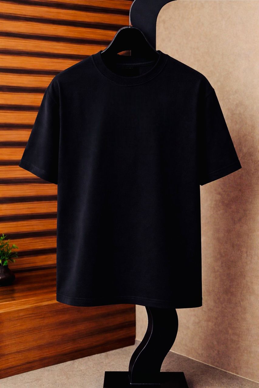 Drip Relaxed Fit Tee - BLK - Plain